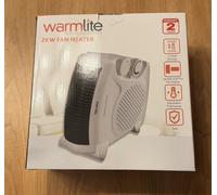 Warmlite 2KW Upright Fan Heater - Adjustable Thermostat, White