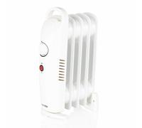 Warmlite WL43002YW 5 Fin Oil Filled Radiator with Adjustable Thermostat and Overheat Protection, 650W, White