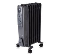 Warmlite WL43003YDT 7 Fin Oil Filled Radiator with Adjustable Thermostat and Overheat Protection, 1500W, Dark Titanium