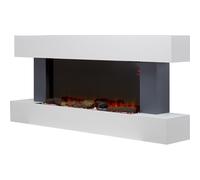 Warmlite Hingham WL45033N Log Effect Wall Mounted Fire - White
