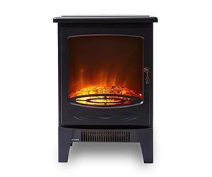 Warmlite Jesmond Log Fire Stove, 1.85KW, Black, WL46040