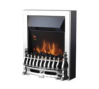 Warmlite Whitby Chrome Inset Electric Fire with Realistic Flame Effect 2000W 19 inch - Size: 59.2 x 48.2 x 18.5cm - Wilko