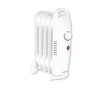 Warmlite WL43002YW 5 Fin Oil Filled Radiator with Adjustable Thermostat and Overheat Protection, 650W, White