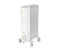 Warmlite WL43003YW Oil Filled Radiator with 3 power Settings and Adjustable Thermostat, 1500W, White