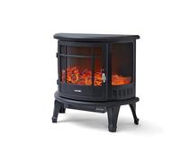 Warmlite WL46017 Bath Log Effect Fire with Adjustable Temperature and Flame Controls, 1800W, Black