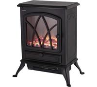 Warmlite WL46018 Stirling 2 KW Compact Electric Freestanding Stove Fire with Realistic LED Log Flame Effect, Black