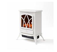Warmlite WL46018W Stirling Portable Electric Fire Stove Heater with Realistic LED Flame Effect, Adjustable Thermostat, Overheat Protection, 2000W, White