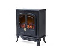 Warmlite Electric Fireplace Heater 2 Door Black WL46019