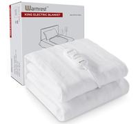 Warmrest Electric Blanket King Size Heated Electric Underblanket with Detachable Controller 3 Heat Settings, Premium Soft Fabric, Overheat Protection & Fast Heat Up, 137x165cm