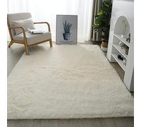 warmsile Fluffy Soft Kids Room Rug Baby Nursery Decor, Anti-Skid Large Shag Fur Area Rugs, Modern Indoor Home Living Room Floor Carpet for Children Boys Girls Bedroom Rugs,Beige,200 x 300 cm