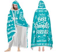 Warmstorey Best Friend Forever Gift - Flannel Wearable Warm Hug Blanket Hoodie, Cozy Mothers Day and Birthday Gift for BestFriend, Thoughtful Gift for Bestie, BFF, or Close Friend, Best Friends