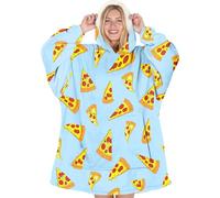 Warmstorey Funny Wearable Blanket Hoodie Prints Oodie Christmas Gift For Wife Mom Ideas Cozy Funny, Pizza, 73x47 inches