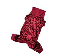 Warmth Velveted Dog Pajamas Fashion Costume Full Coverage Animal Print Easy Dressingup Winter Jumpsuit for Small Breeds Plush Dog Clothes