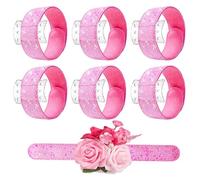 WarmValley 6Pcs Corsage Wristlet Wrist Corsage Bracelets, Sparkling Corsage Kit, Fashions Diy Corsages Bracelet Accessories for Wedding Bridesmaid Bridal Shower Party Prom, One Size, Acetate, no