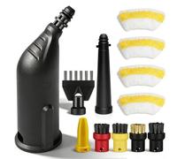 WARMWOO Kärcher Steam Cleaner Accessories: Hand Nozzle Microfibre Cloth, High-Quality Replacement Parts Stoom Cleaner Round Brush Set, Power Nozzle Set, Compatible with Easyfix SC1 SC2 SC3 SC4 SC5