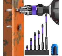 Warmyard Magnetic Screwdriver Bits, D1 Anti-Slip and Shock-Proof Bits with Phillips Screwdriver Bits, Upgraded High Hardness and Strong Magnetic Bit, D1 Impact Driver Bit Set (1Set 6PCS)
