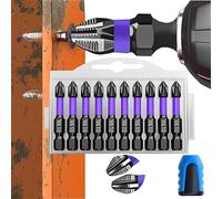 Warmyard Magnetic Screwdriver Bits, D1 Anti-Slip and Shock-Proof Bits with Phillips Screwdriver Bits, Upgraded High Hardness and Strong Magnetic Bit, D1 Impact Driver Bit Set (10pcs 50mm)