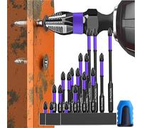 Warmyard Magnetic Screwdriver Bits, D1 Anti-Slip and Shock-Proof Bits with Phillips Screwdriver Bits, Upgraded High Hardness and Strong Magnetic Bit, D1 Impact Driver Bit Set (3Set 18PCS)