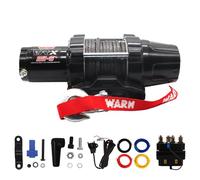 WARN 101020 VRX 25-S Powersports Winch with Handlebar Mounted Switch and Synthetic Rope: 3/16" Diameter x 50' Length, 1.25 Ton (2,500 lb) Capacity