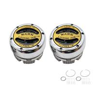 WARN 20990 Premium Manual Locking Hub with Zinc Aluminum Alloy Dial, Dual Seals and 19 Splines, Chrome, 1 Pair