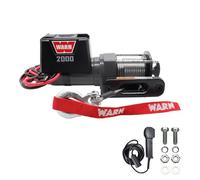 WARN 92000 Vehicle Mounted 2000 Series 12V DC Electric Utility Winch with Steel Cable: 1 Ton (2,000 lb) Pulling Capacity