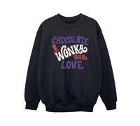 Warner Bros Boy's Chocolate Bar Love Sweatshirt in Black | Size: 12-13 Years Warner Bros Black 12-13 Years