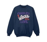 Warner Bros Boy's Chocolate Bar Love Sweatshirt in Navy | Size: 12-13 Years Warner Bros Navy 12-13 Years