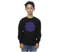 Warner Bros Boy's Typed Logo Sweatshirt in Black | Size: 7-8 Years Warner Bros Black 7-8 Years