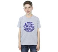 Warner Bros Boy's Typed Logo T-Shirt in Grey | Size: 5-6 Years Warner Bros Grey 5-6 Years