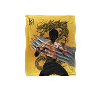 Warner Bros. Bruce Lee Dragon Claw Silky Touch Super Soft Throw Blanket 152 X 127 cm in White Warner Bros. White 152 X 127 cm