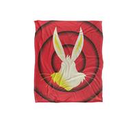Warner Bros. Bugs Bunny Circle Shilouette Silky Touch Super Soft Throw Blanket 152 X 127 cm in White Warner Bros. White 152 X 127 cm