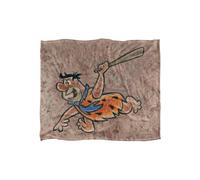 Warner Bros. Fred Flintstone Stone Wall Drawing Silky Touch Super Soft Throw Blanket 152 X 127 cm in White Warner Bros. White 152 X 127 cm
