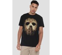 Warner Bros. Friday The 13Th Jason Voorhees Large Face Mask T-Shirt, Black | Size: Small Warner Bros. Black S