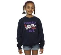 Warner Bros Girl's Chocolate Bar Love Sweatshirt in Navy | Size: 12-13 Years Warner Bros Navy 12-13 Years