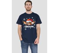 Warner Bros. Gremlins Gizmo Christmas Hat T-Shirt, Navy | Size: Medium Warner Bros. Navy M