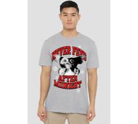 Warner Bros. Gremlins Gizmo Never Feed After Midnight T-Shirt, Athletic Heather in Light Grey | Size: 3XL Warner Bros. Light Grey 3XL