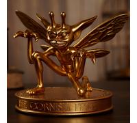 Warner Bros Harry Potter Herbology Figurine - Cornish Pixie in Gold Warner Bros Gold