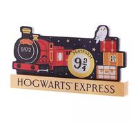 Warner Bros Harry Potter Hogwarts Express Freestanding Mantel Plaque, Platform 9 3/4, Decorative Signage with Train and Owl Design