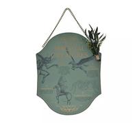 Warner Bros Harry Potter Magical Creatures Wall Plaque with Chain Hanger, Green, Wooden, 32x20 cm, Hogwarts Theme
