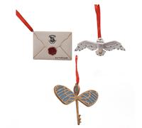 Warner Bros Harry Potter Resin Tree Decoration - Letter, Owl & Key Warner Bros Multicolor