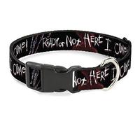 Warner Bros. Horror Movies Pet Collar, Dog Collar Plastic Buckle, A Nightmare on Elm Street Ready or Not Freddy Silhouette, 8.5 to 12 Inches 0.5 Inch Wide