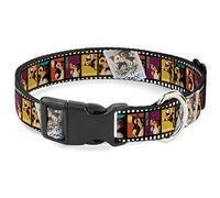 Warner Bros. Horror Movies Pet Collar, Dog Collar Plastic Buckle, Gremlins Gizmo Filmstrip Poses Multi Color, 15 to 24 Inches 1.0 Inch Wide