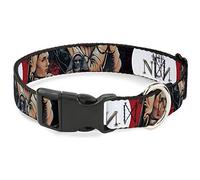 Warner Bros. Horror Movies Pet Collar, Dog Collar Plastic Buckle, The Nun Sister Irene Poses Collage, 8.5 to 12 Inches 0.5 Inch Wide