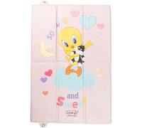 Warner Bros Looney Tunes Folding Baby Changing Plan, Perfect for Travel, Space-Saving, Soft and with Button Closure, Size 61 x 39 cm