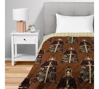 Warner Bros Lord of The Rings Middle Earth Quest Quilted Throw Blanket, Fantasy Map Pattern, 60x80 inches