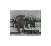 Warner Bros. Matrix I Know Kung Fu Silky Touch Super Soft Throw Blanket 152 X 127 cm in White Warner Bros. White 152 X 127 cm