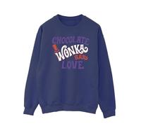 Warner Bros Men's Chocolate Bar Love Sweatshirt in Navy | Size: Medium Warner Bros Navy M