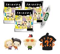 Warner Bros Pictures Friends TV Show Blind Bag Party Favors 3 Pack - Bundle with 3 Friends Blind Bags with Figure Keychains Plus Bookmarks | Friends Keychain TV Show Mystery Bags