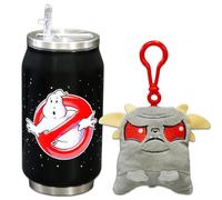 WARNER BROS PICTURES Ghostbusters Sippy Cup for Adults - Slimer Bundle with Slime Time Tumbler Cup Plus Paranormal Plushie | Ghostbusters Merchandise for Men, Women