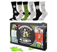 Warner Bros Rick And Morty Mens Socks Christmas Gifts Funny Pickle Men Cotton Long Sock 6.5-10.5 Rick & Morty 6 Pairs